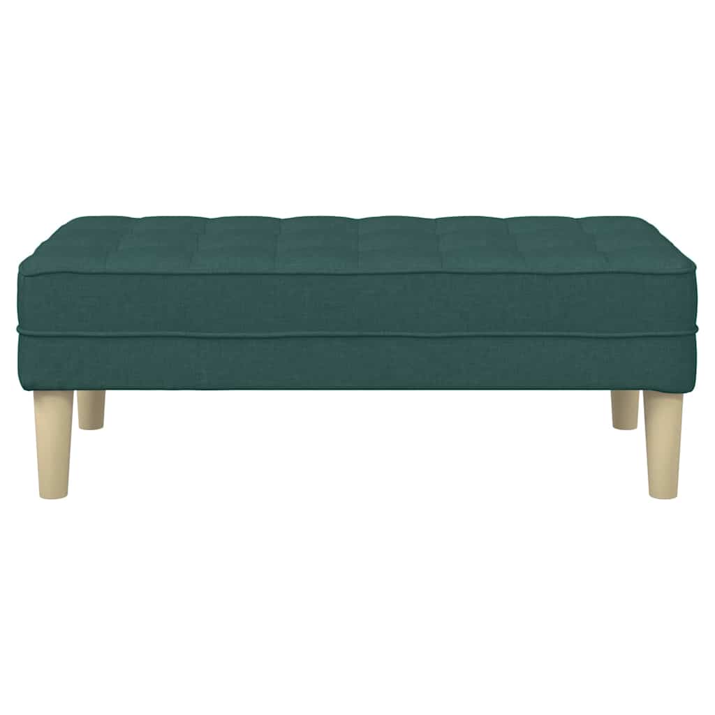 vidaXL παγκάκι με μαξιλάρι Σκούρο Πράσινο 113 x 57 x 39 εκ. ύφασμα