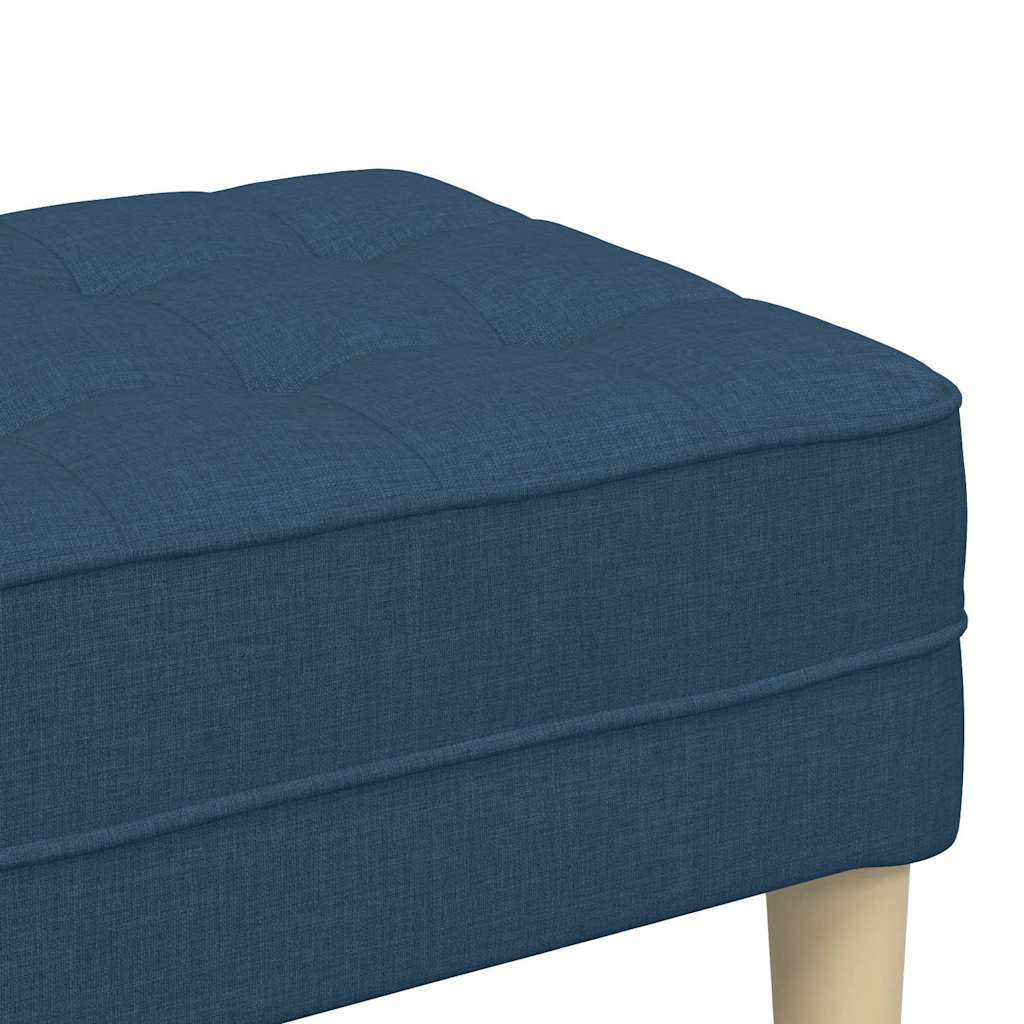 vidaXL παγκάκι με μαξιλάρι Μπλε 113 x 57 x 39 εκ. ύφασμα