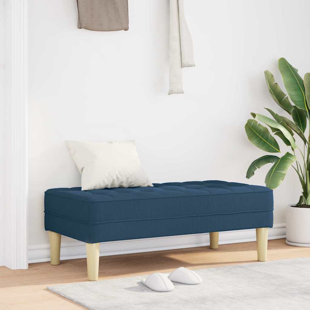 vidaXL παγκάκι με μαξιλάρι Μπλε 113 x 57 x 39 εκ. ύφασμα