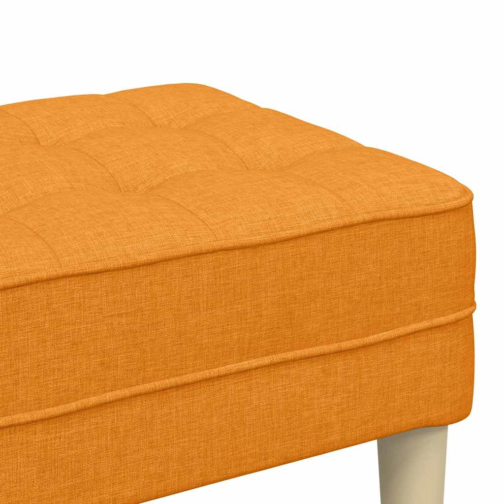 vidaXL παγκάκι με μαξιλάρι Σκούρο κίτρινο 113 x 57 x 39 εκ. ύφασμα