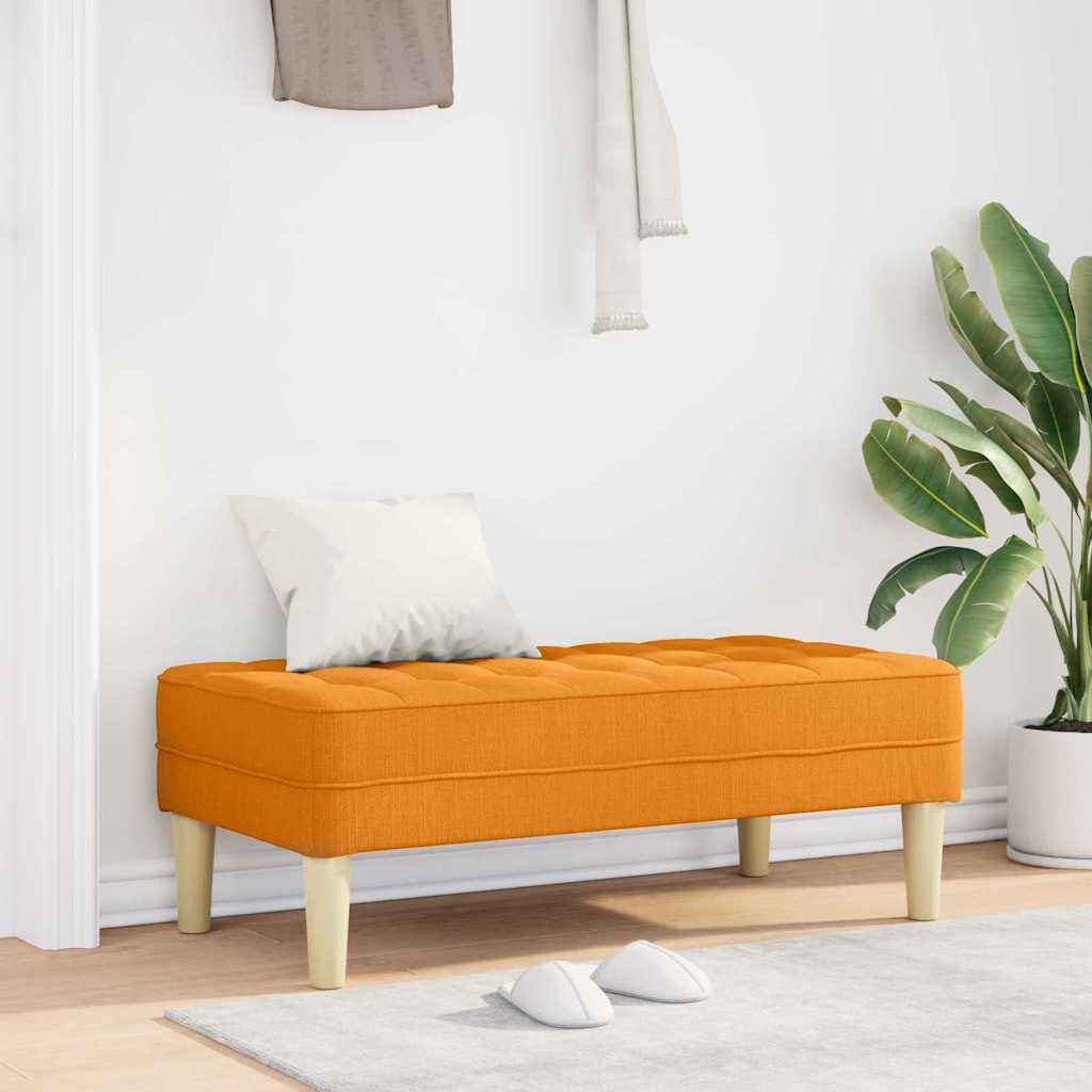 vidaXL παγκάκι με μαξιλάρι Σκούρο κίτρινο 113 x 57 x 39 εκ. ύφασμα