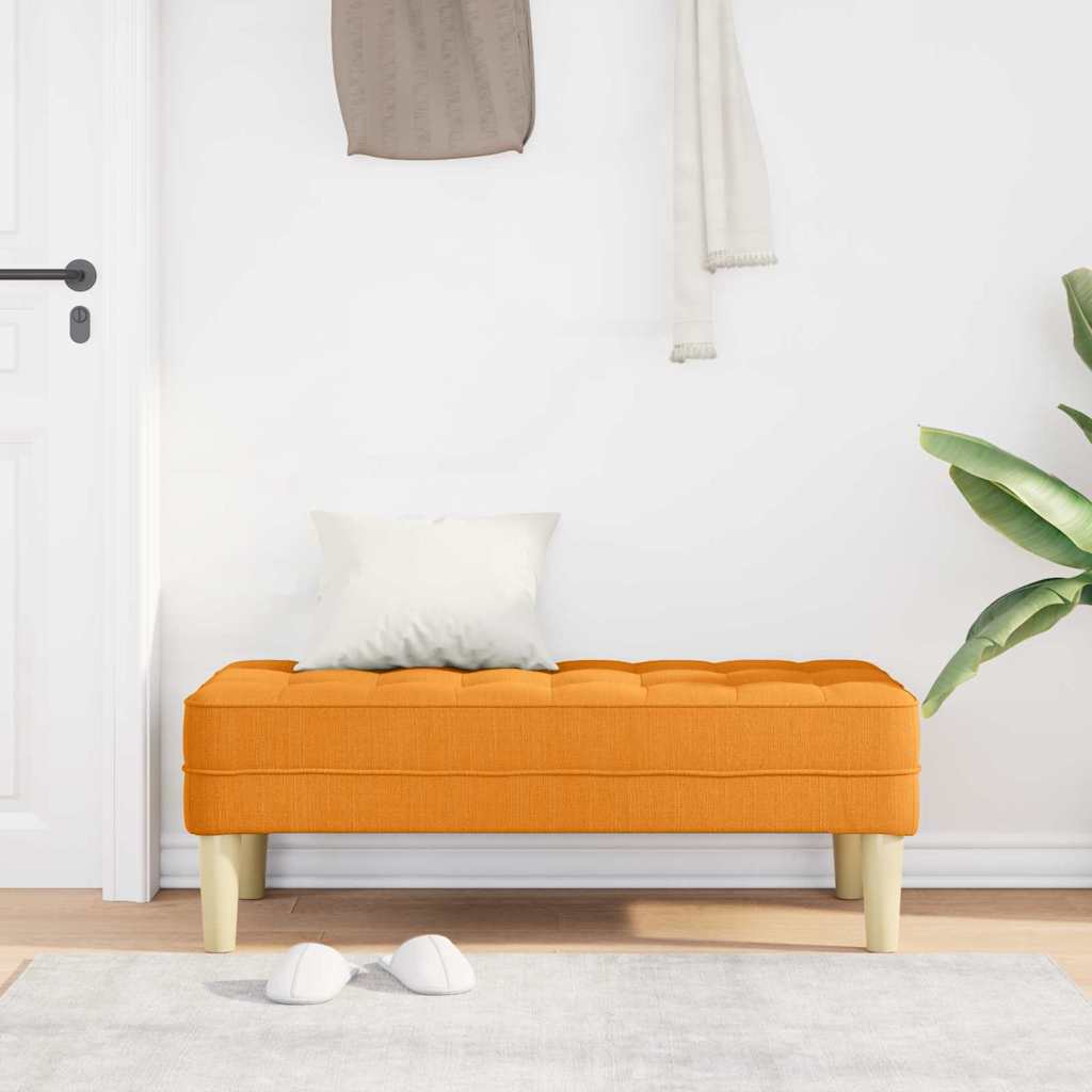 vidaXL παγκάκι με μαξιλάρι Σκούρο κίτρινο 113 x 57 x 39 εκ. ύφασμα