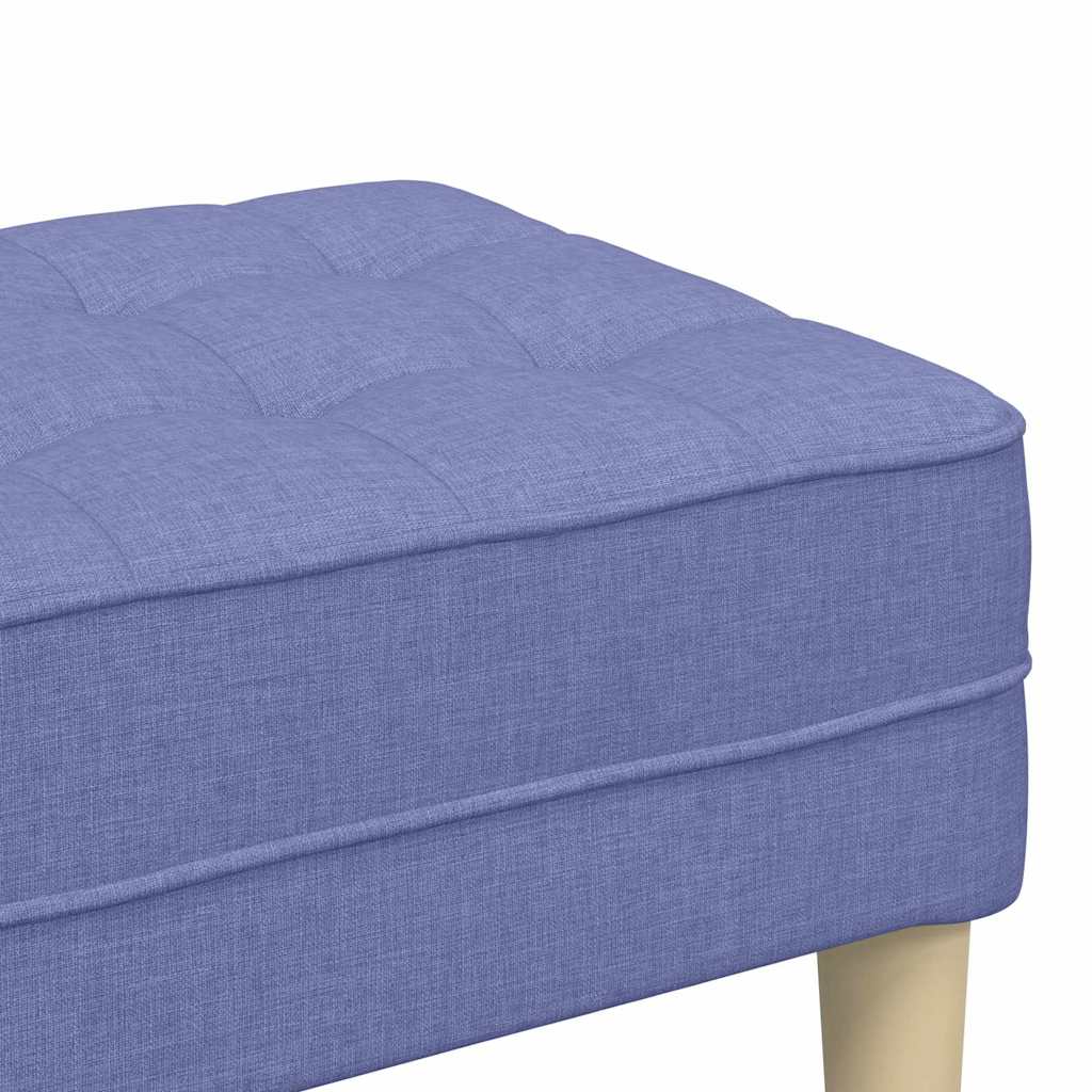 vidaXL παγκάκι με μαξιλάρι Μπλε τζην 113 x 57 x 39 εκ. ύφασμα
