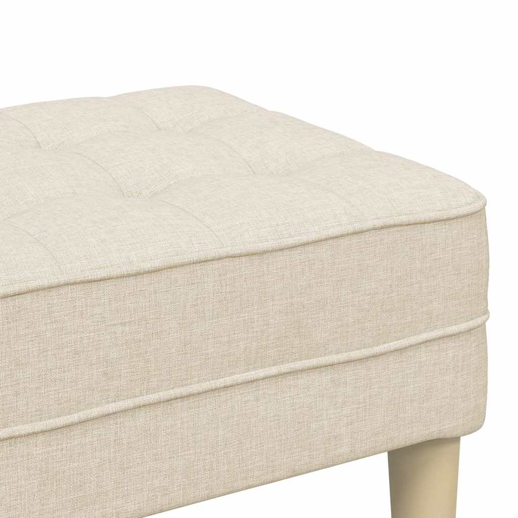 vidaXL παγκάκι με μαξιλάρι Λινό 113 x 57 x 39 εκ. ύφασμα