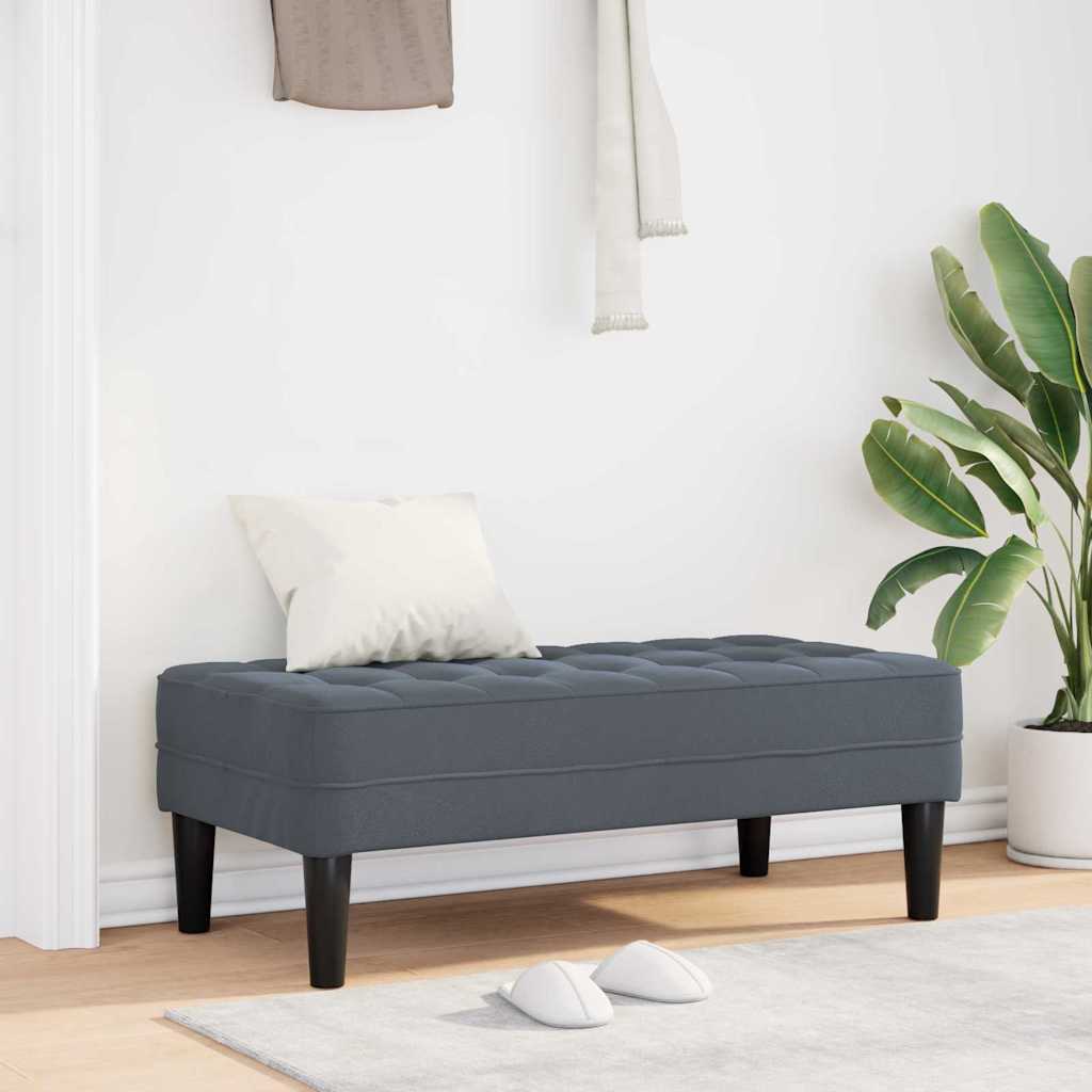 vidaXL παγκάκι με μαξιλάρι Σκούρο Γκρι 113 x 57 x 39 εκ. Βελούδο