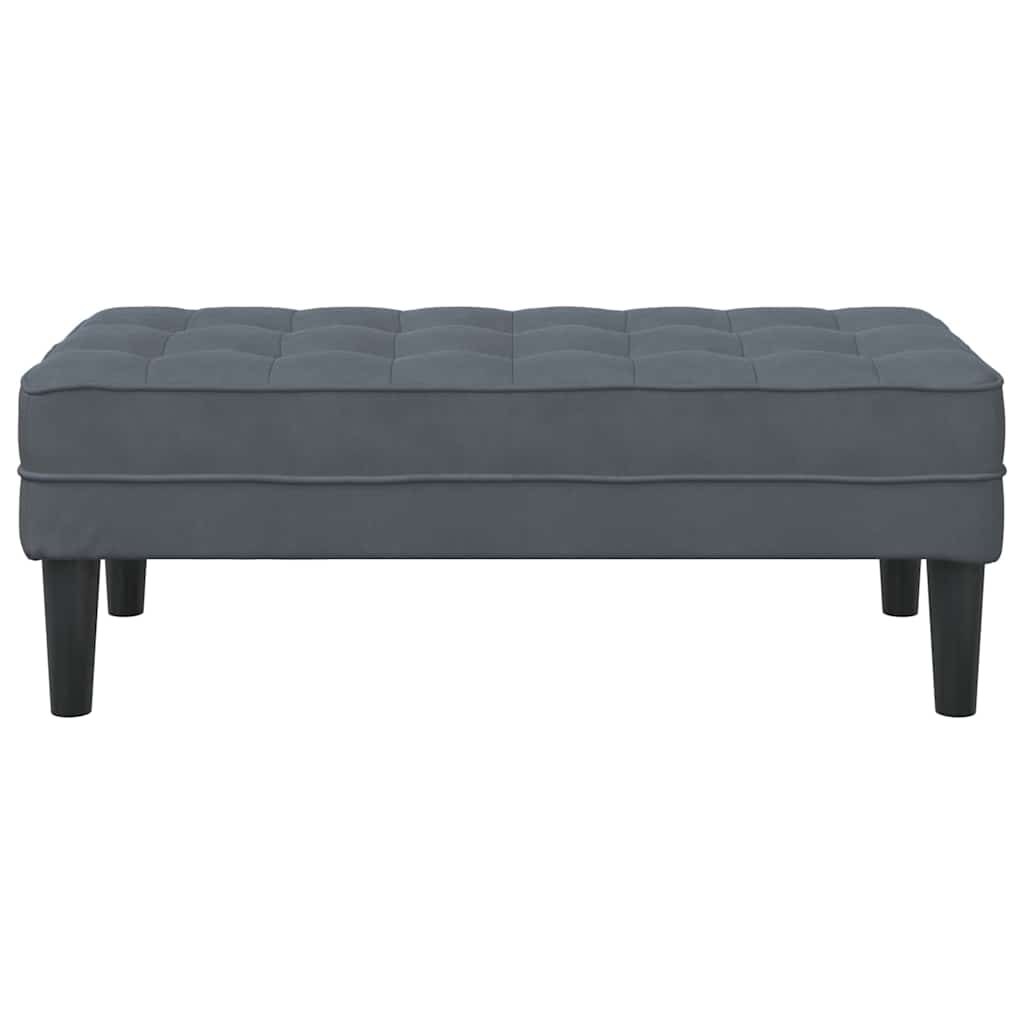 vidaXL παγκάκι με μαξιλάρι Σκούρο Γκρι 113 x 57 x 39 εκ. Βελούδο