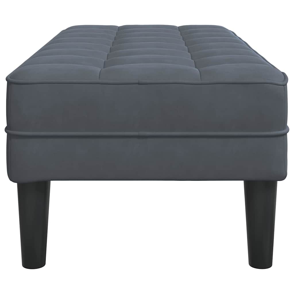 vidaXL παγκάκι με μαξιλάρι Σκούρο Γκρι 113 x 57 x 39 εκ. Βελούδο