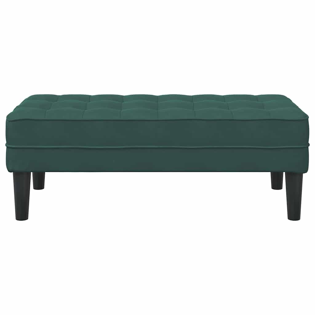 vidaXL παγκάκι με μαξιλάρι Σκούρο Πράσινο 113 x 57 x 39 εκ. Βελούδο