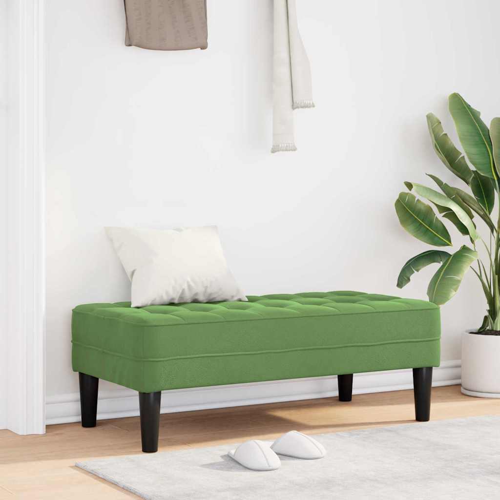 vidaXL παγκάκι με μαξιλάρι Ανοιχτό Πράσινο 113 x 57 x 39 εκ. Βελούδο