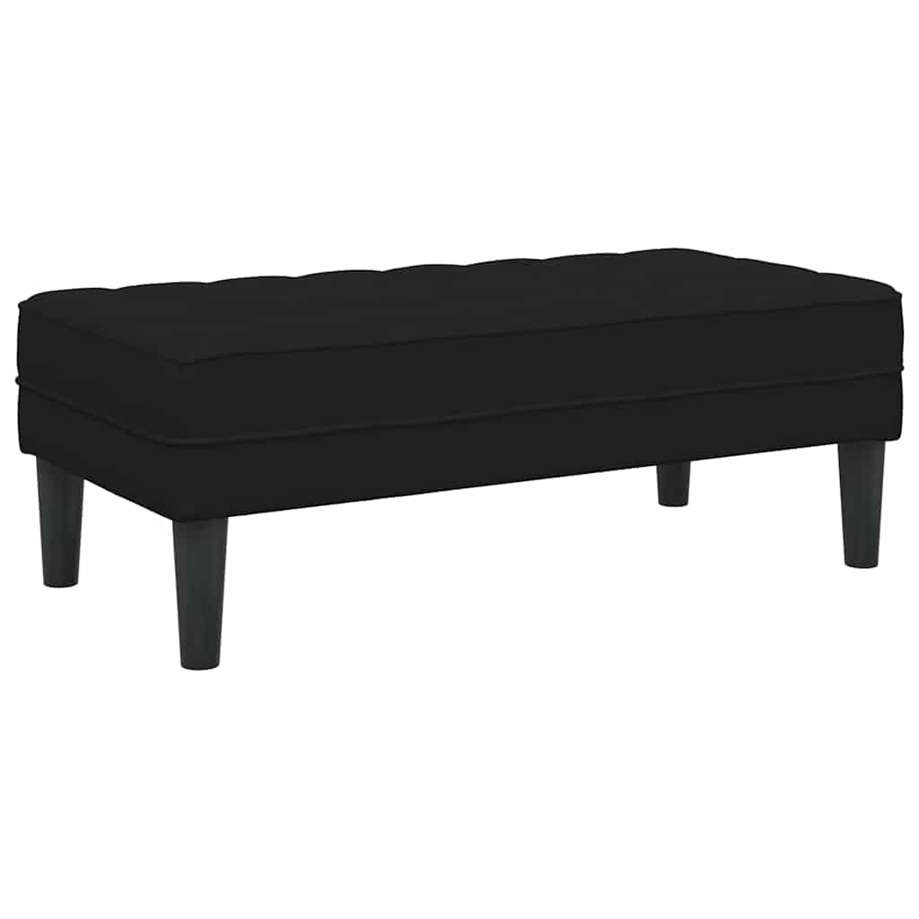 vidaXL παγκάκι με μαξιλάρι Μαύρο 113 x 57 x 39 εκ. Βελούδο