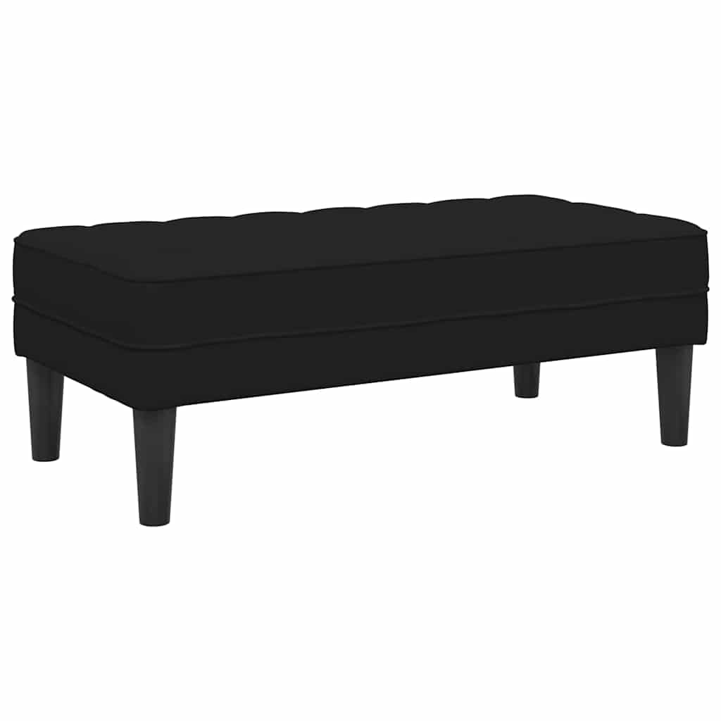 vidaXL παγκάκι με μαξιλάρι Μαύρο 113 x 57 x 39 εκ. Βελούδο