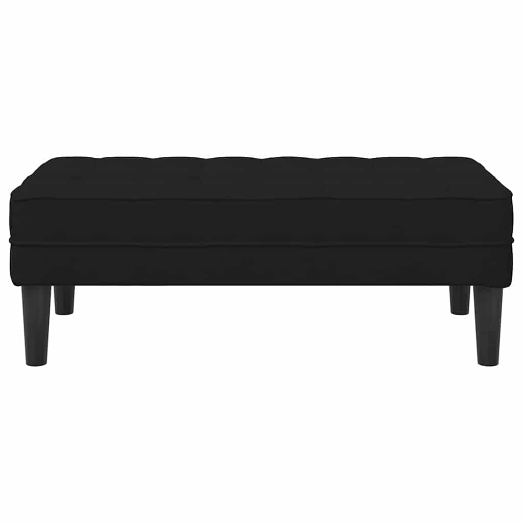 vidaXL παγκάκι με μαξιλάρι Μαύρο 113 x 57 x 39 εκ. Βελούδο