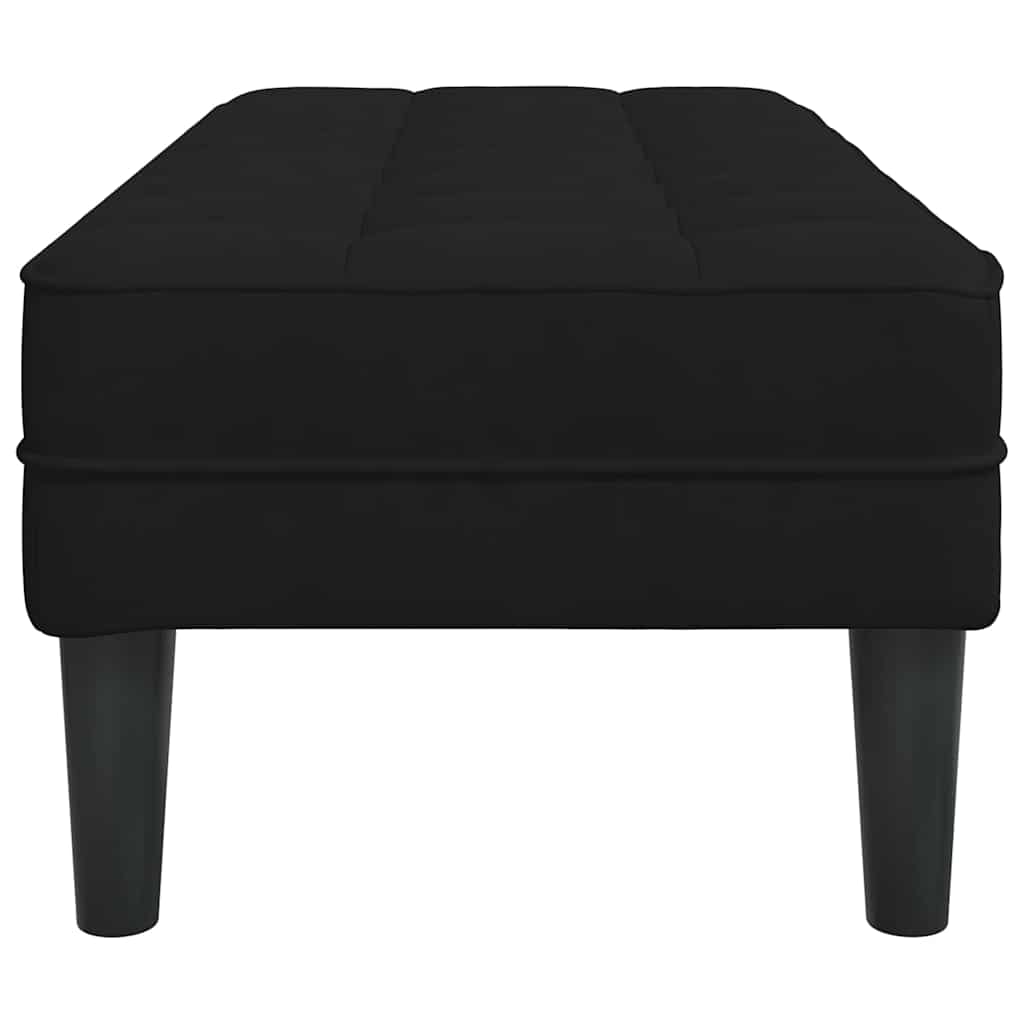 vidaXL παγκάκι με μαξιλάρι Μαύρο 113 x 57 x 39 εκ. Βελούδο