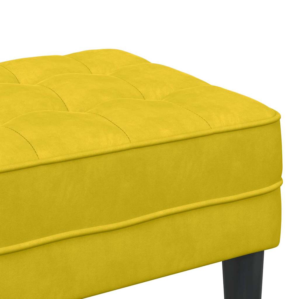vidaXL παγκάκι με μαξιλάρι Κίτρινο 113 x 57 x 39 εκ. Βελούδο