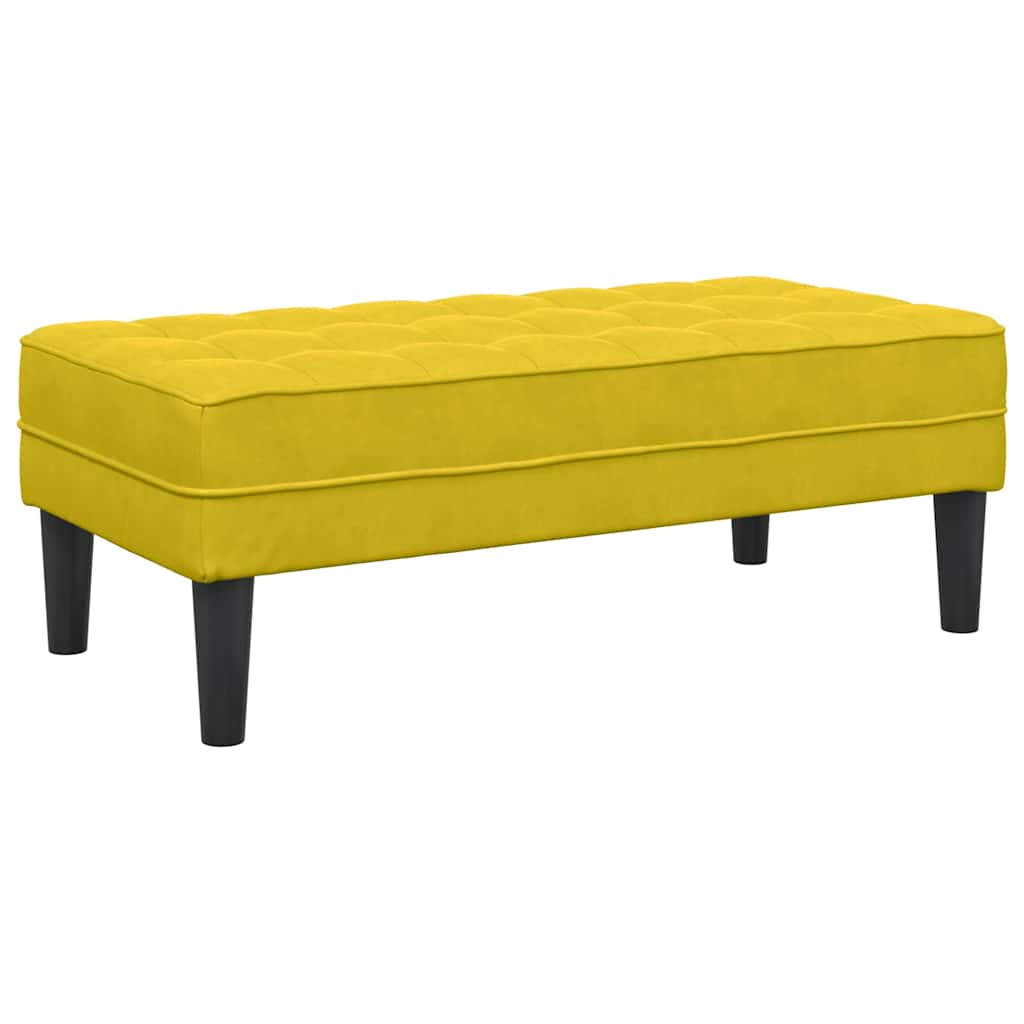 vidaXL παγκάκι με μαξιλάρι Κίτρινο 113 x 57 x 39 εκ. Βελούδο