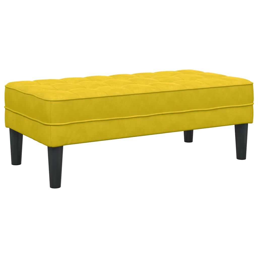 vidaXL παγκάκι με μαξιλάρι Κίτρινο 113 x 57 x 39 εκ. Βελούδο