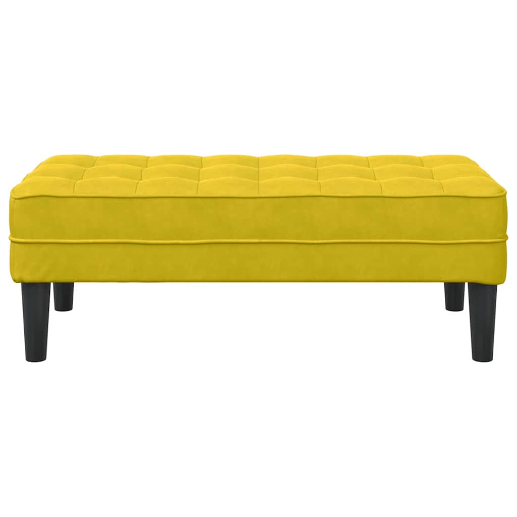 vidaXL παγκάκι με μαξιλάρι Κίτρινο 113 x 57 x 39 εκ. Βελούδο