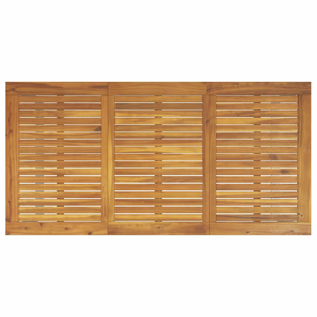 vidaXL Τραπέζι Κήπου Γκρι 160 x 80 x 75 cm Στερεό Ξύλο Ακακίας