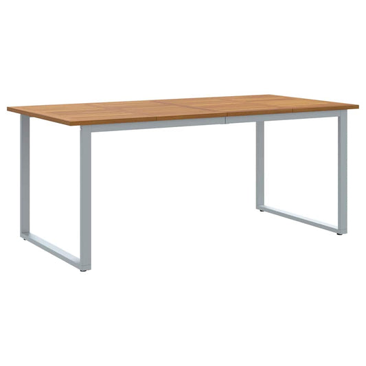 vidaXL Τραπέζι Κήπου Γκρι 180 x 90 x 75 cm Στερεό Ξύλο Ακακίας