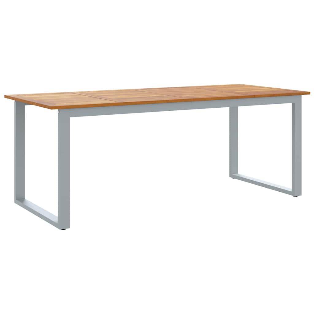 vidaXL Τραπέζι Κήπου Γκρι 200 x 90 x 75 cm Στερεό Ξύλο Ακακίας