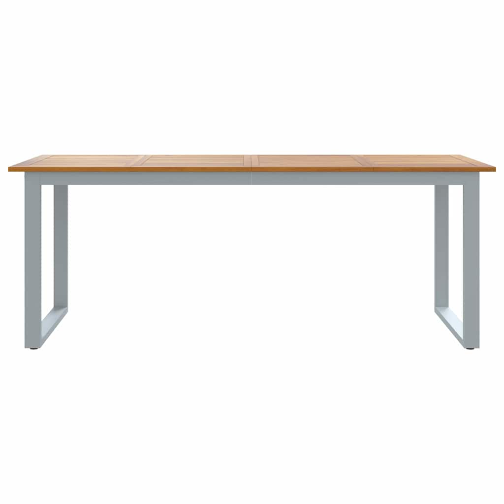 vidaXL Τραπέζι Κήπου Γκρι 200 x 90 x 75 cm Στερεό Ξύλο Ακακίας