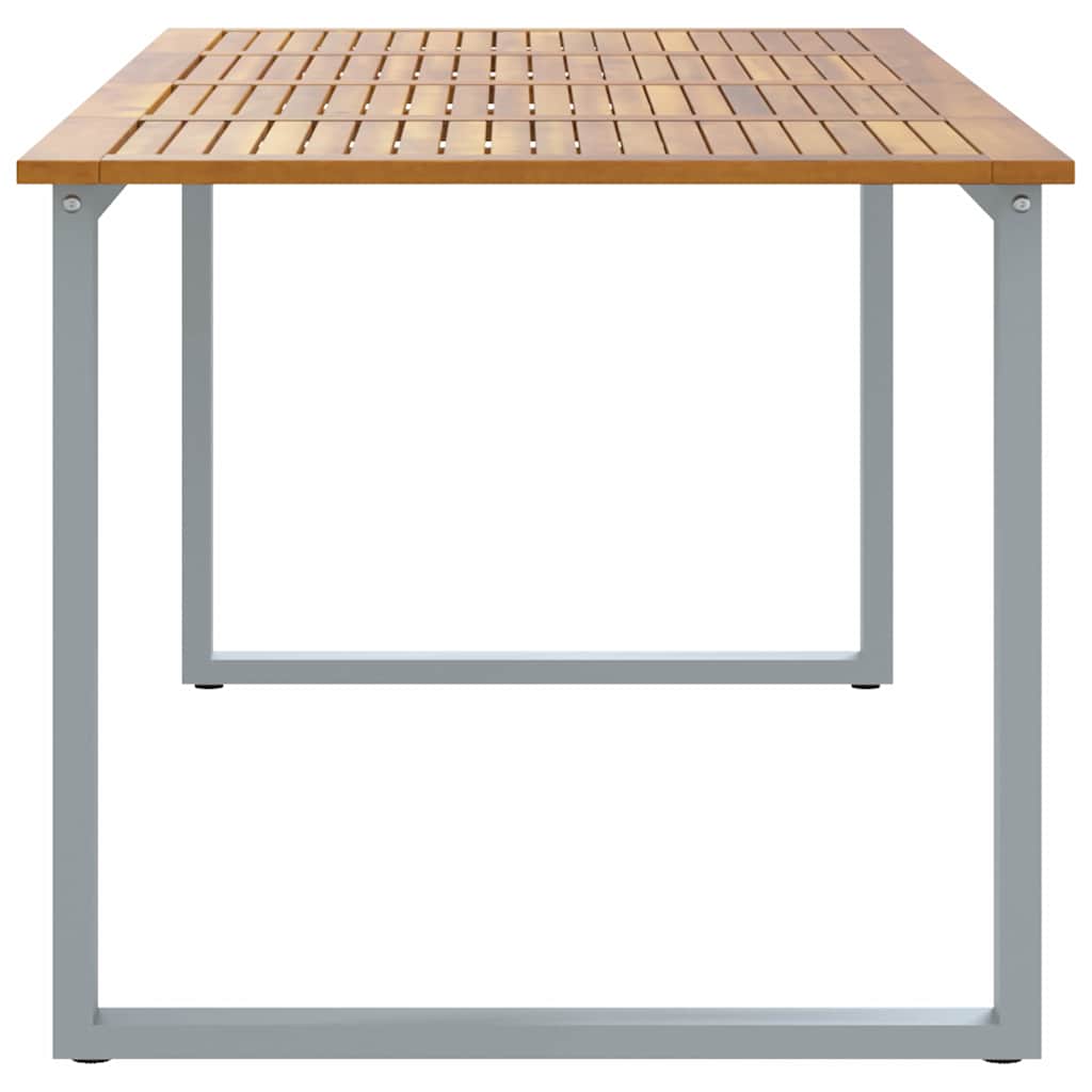 vidaXL Τραπέζι Κήπου Γκρι 200 x 90 x 75 cm Στερεό Ξύλο Ακακίας