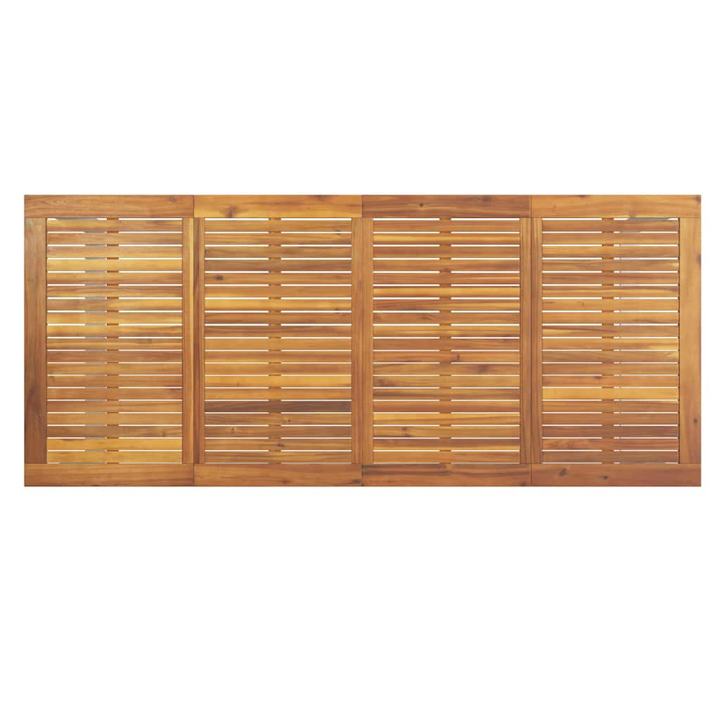 vidaXL Τραπέζι Κήπου Γκρι 200 x 90 x 75 cm Στερεό Ξύλο Ακακίας