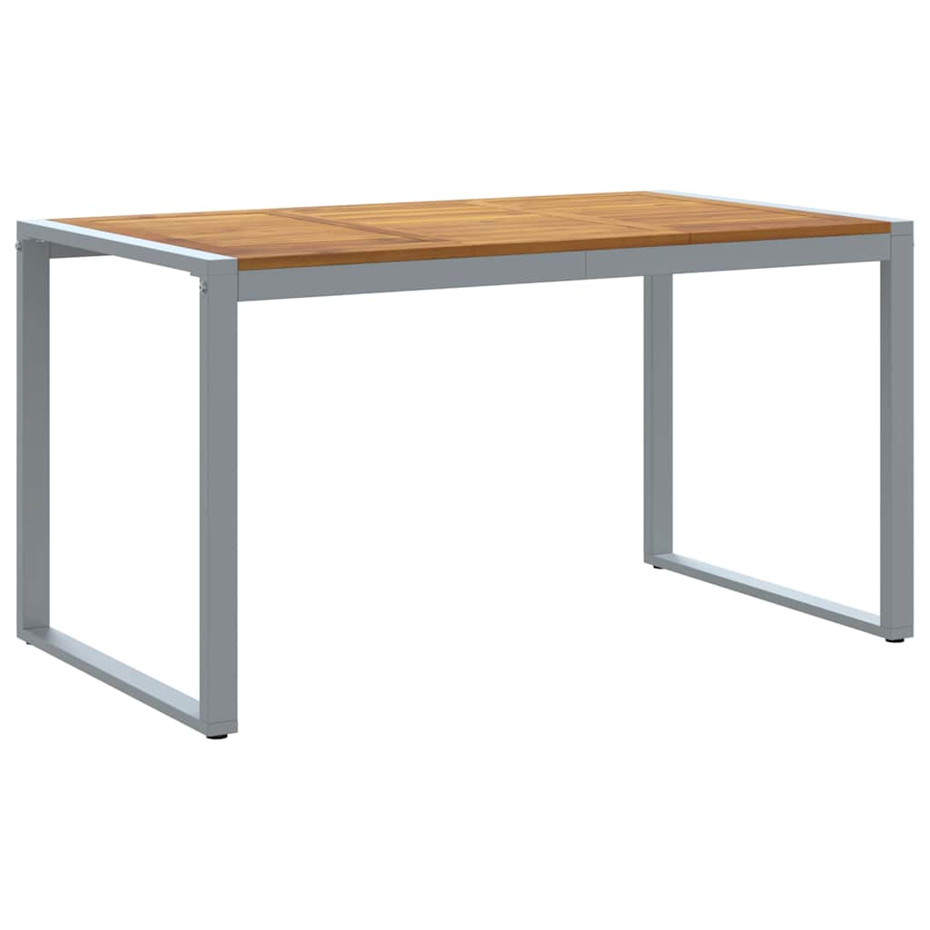 vidaXL Τραπέζι Κήπου Γκρι 140 x 80 x 75 cm Στερεό Ξύλο Ακακίας
