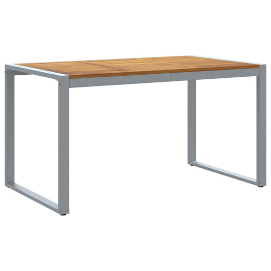 vidaXL Τραπέζι Κήπου Γκρι 140 x 80 x 75 cm Στερεό Ξύλο Ακακίας