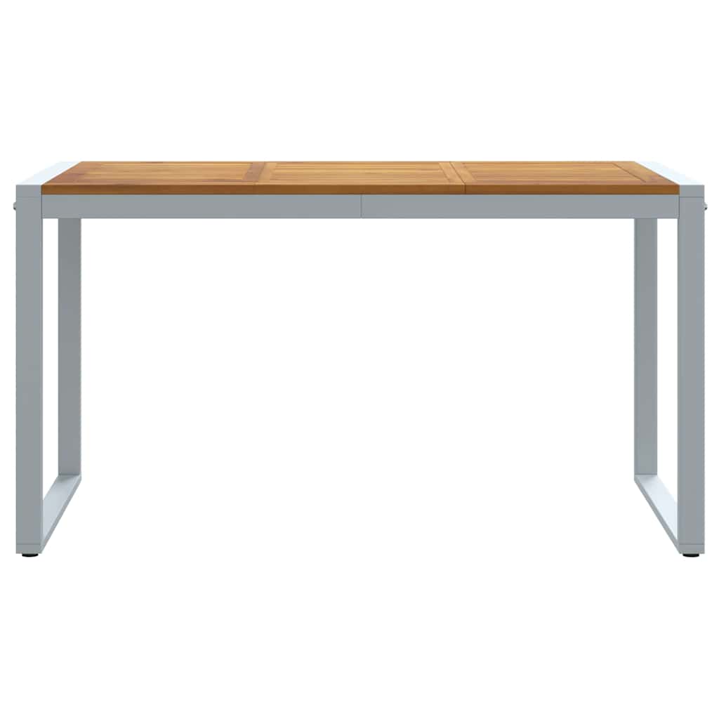 vidaXL Τραπέζι Κήπου Γκρι 140 x 80 x 75 cm Στερεό Ξύλο Ακακίας