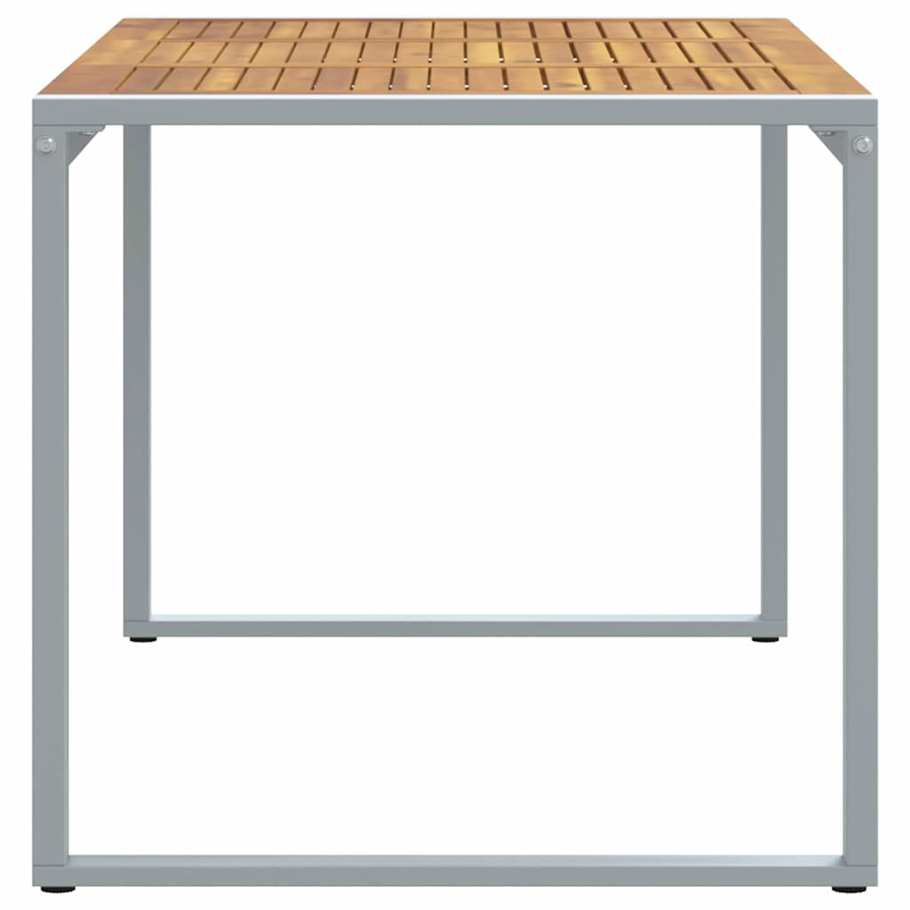 vidaXL Τραπέζι Κήπου Γκρι 140 x 80 x 75 cm Στερεό Ξύλο Ακακίας