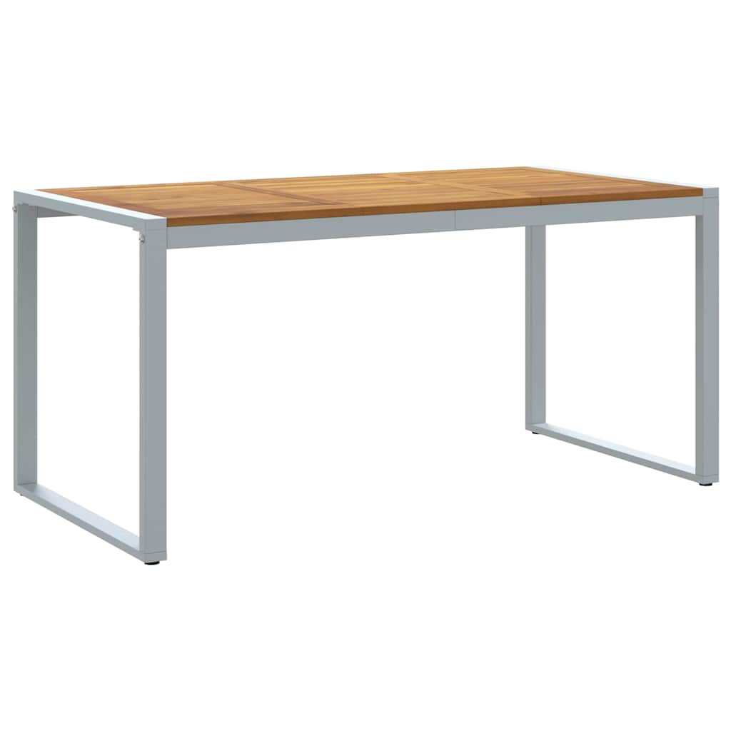 vidaXL Τραπέζι Κήπου Γκρι 160 x 80 x 75 cm Στερεό Ξύλο Ακακίας