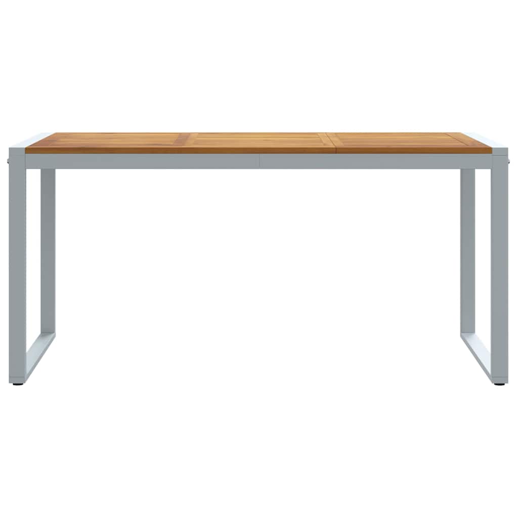 vidaXL Τραπέζι Κήπου Γκρι 160 x 80 x 75 cm Στερεό Ξύλο Ακακίας