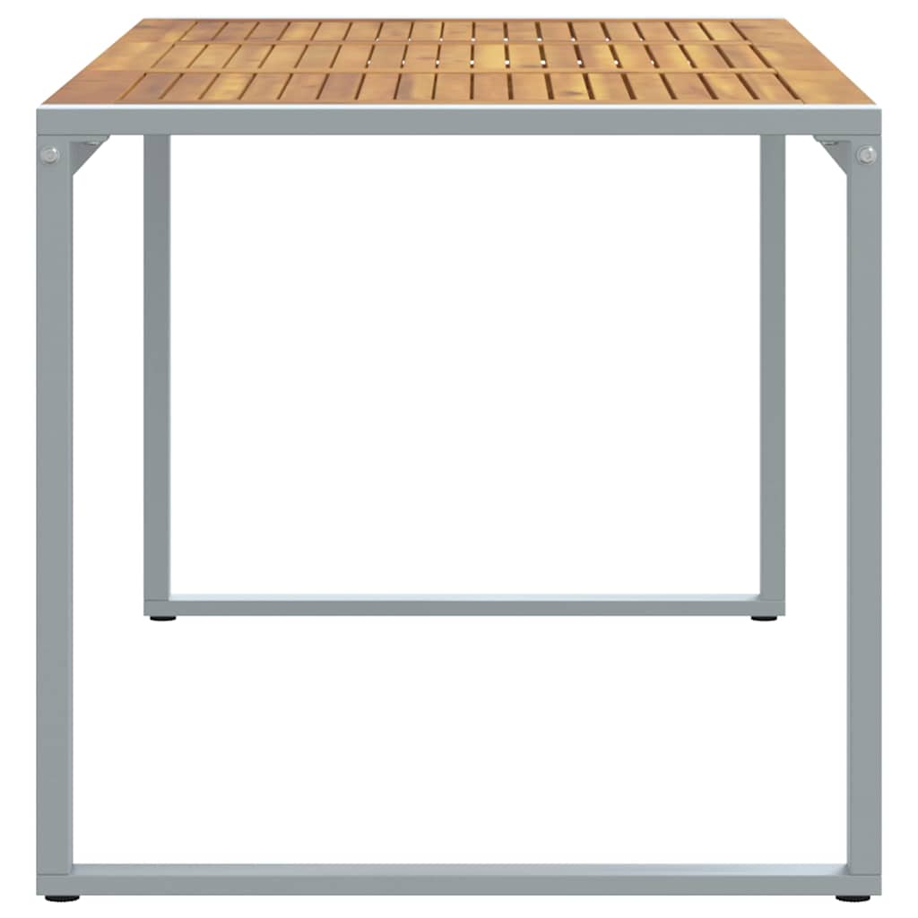 vidaXL Τραπέζι Κήπου Γκρι 160 x 80 x 75 cm Στερεό Ξύλο Ακακίας