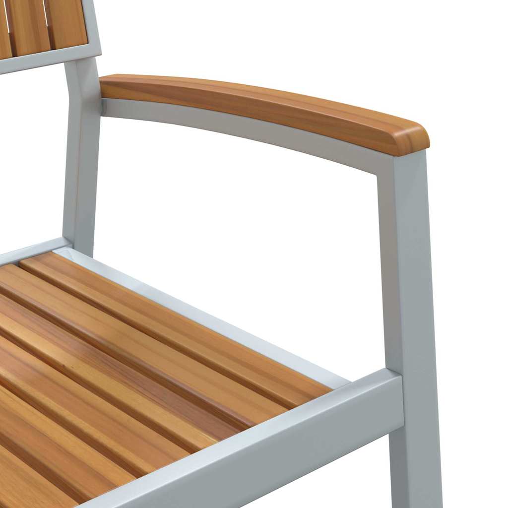 vidaXL Στοιβαζόμενη Καρέκλα 2 pcs Καφέ 56 x 57 x 87 εκ