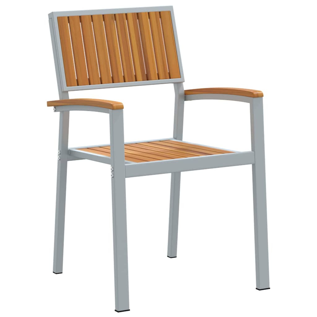 vidaXL Στοιβαζόμενη Καρέκλα 4 pcs Καφέ 56 x 57 x 87 εκ