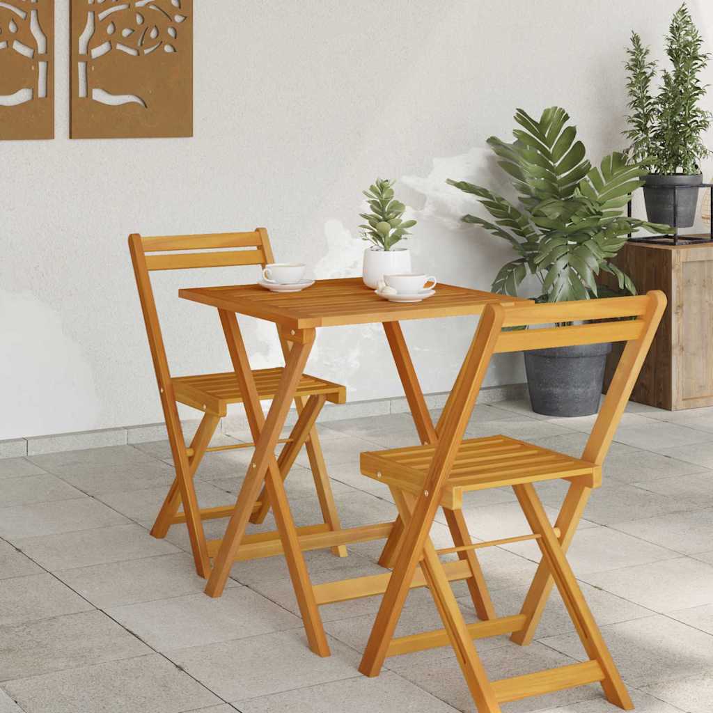 vidaXL Τραπέζι Κήπου Φυσικό 60 x 60 x 72 cm Στερεό Ξύλο Ακακίας