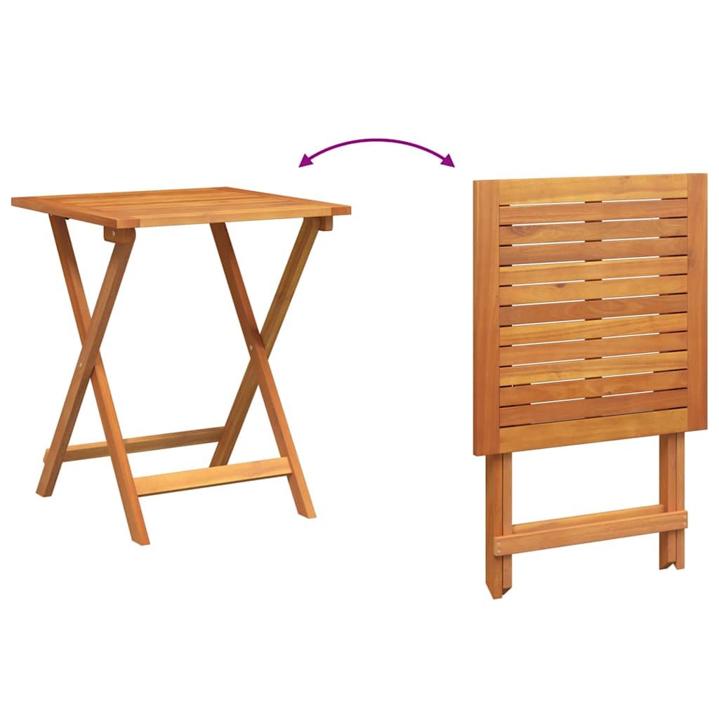 vidaXL Τραπέζι Κήπου Φυσικό 60 x 60 x 72 cm Στερεό Ξύλο Ακακίας