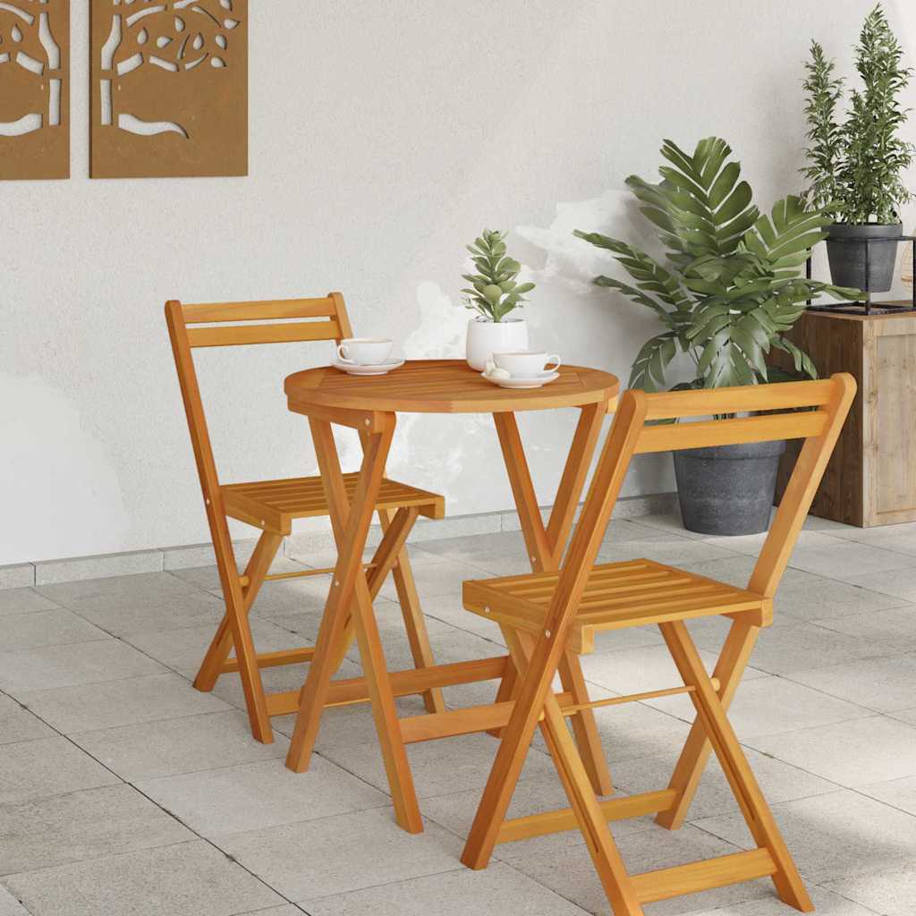 vidaXL Τραπέζι Κήπου Φυσικό 60 x 60 x 72 cm Στερεό Ξύλο Ακακίας