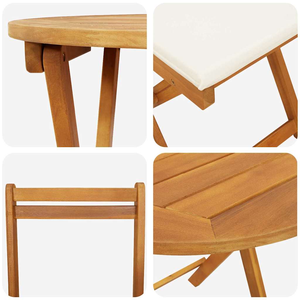 vidaXL Σετ Μπουκαλιών 3 Τεμαχίων με Μασκάκια Μασίφ Ξύλο Ακακίας