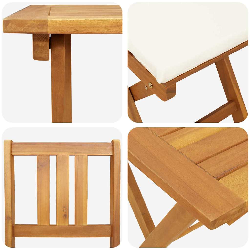 vidaXL Σετ μπιστρό 3 pcs Καφέ Μασίφ ξύλο ακακίας