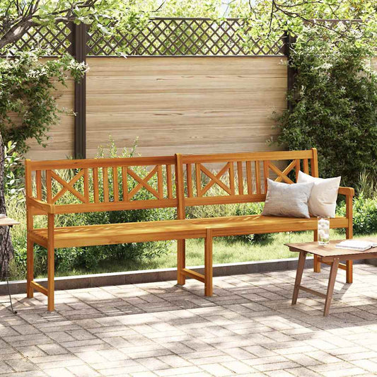 vidaXL Εξωτερικός πάγκος Φυσικό 220 x 56 x 90 εκ. Στερεό Ξύλο Ακακίας