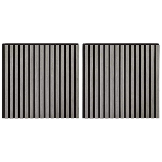 vidaXL Ακουστικά πάνελ τοίχου 2 τεμάχια με σχισμές καπλαμά δρυός