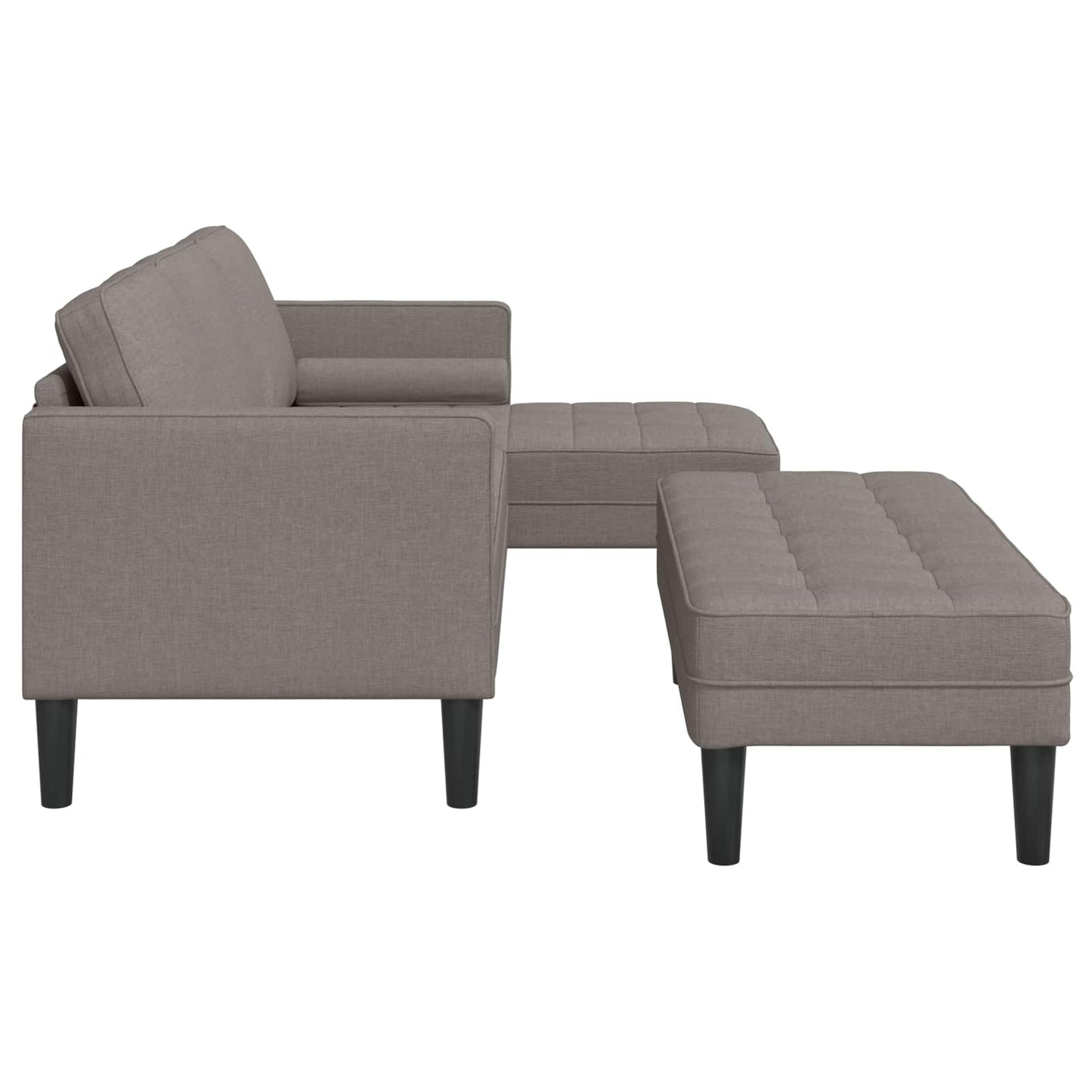 vidaXL Σετ Καναπέ με μαξιλάρι 2 pcs Taupe Πολυεστέρας