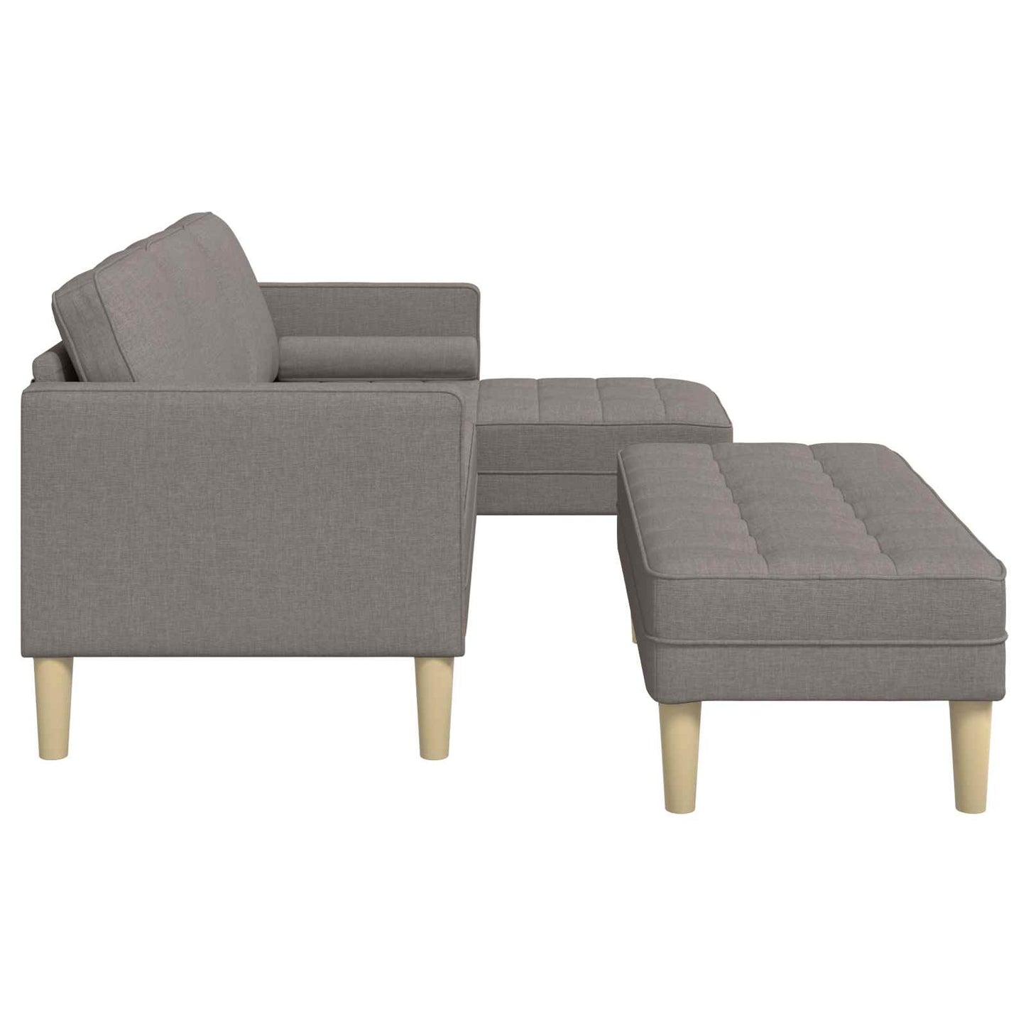 vidaXL Σετ Καναπέ με μαξιλάρι 2 pcs Taupe Πολυεστέρας