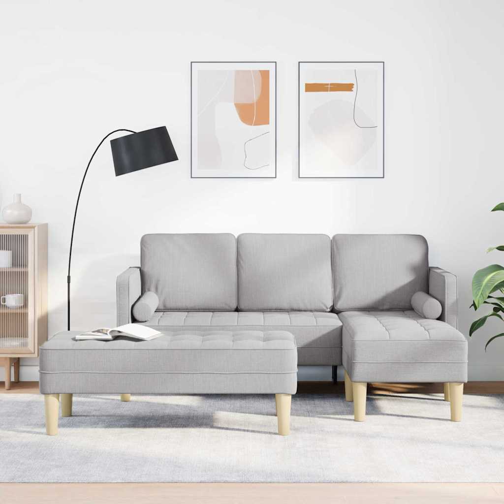 vidaXL Σετ Καναπέ 2 pcs Σκίουρος Γκρί 173 x 131 x 67 εκ Πολυεστέρας