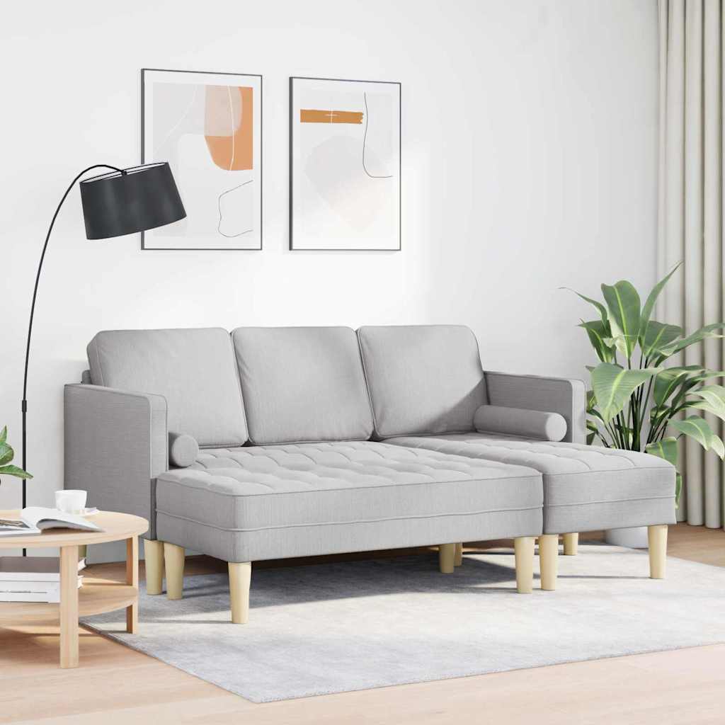 vidaXL Σετ Καναπέ 2 pcs Σκίουρος Γκρί 173 x 131 x 67 εκ Πολυεστέρας