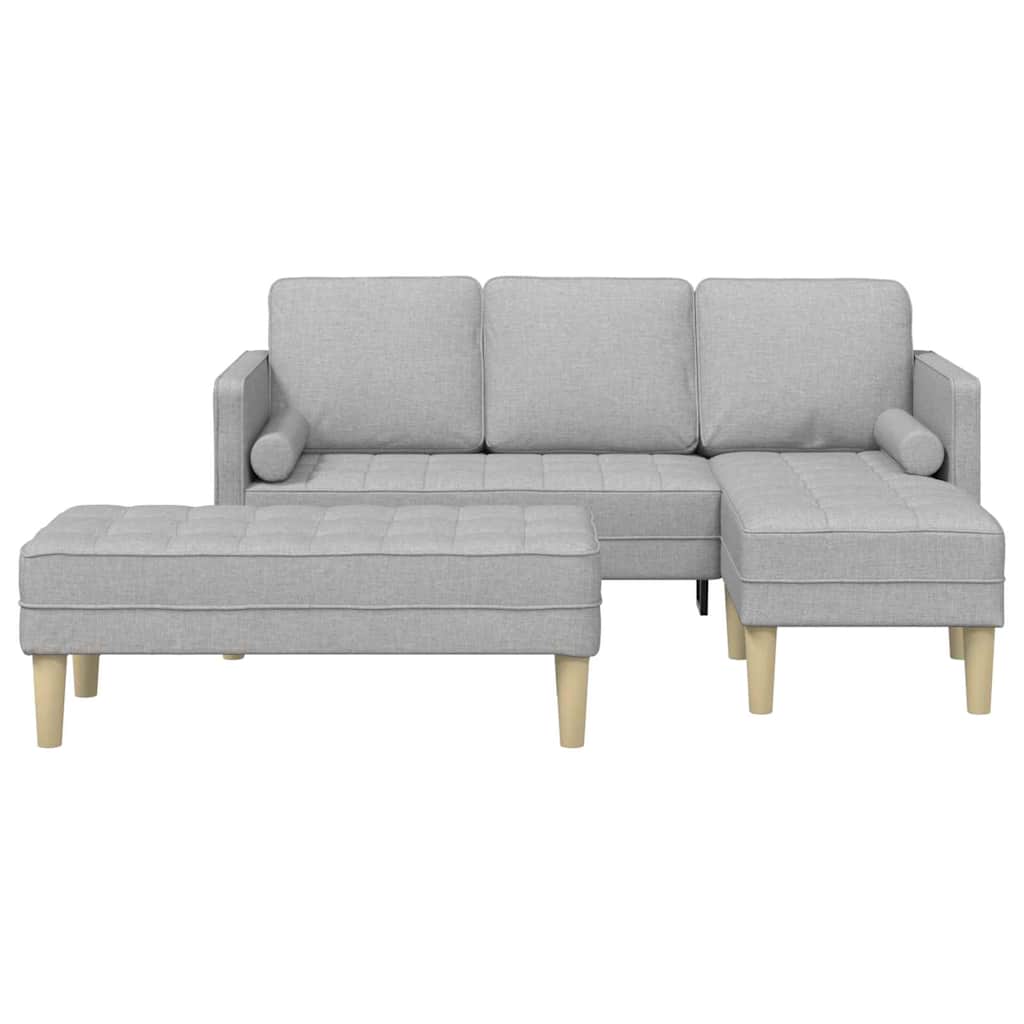 vidaXL Σετ Καναπέ 2 pcs Σκίουρος Γκρί 173 x 131 x 67 εκ Πολυεστέρας
