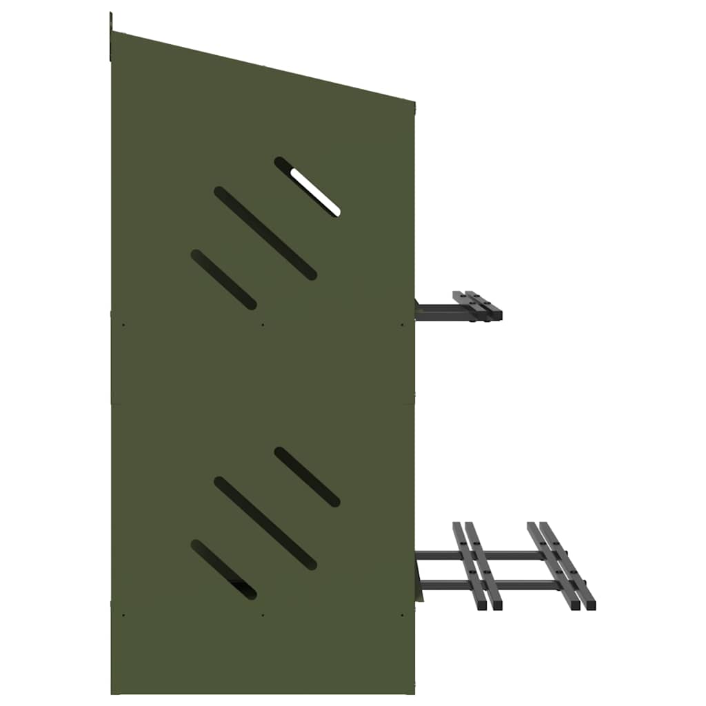 vidaXL Κουτί φωλιάσματος κοτόπουλου 6διαμερίσματα Ελαιοπράσινο μέταλλο