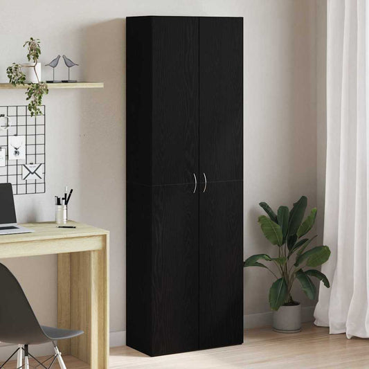vidaXL Μαύρο Κάστρο Γραφείου 60 x 32 x 190 εκ. από μηχανικά ξύλα.